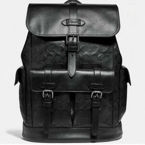 Coach Black Leather Men's Hudson Backpack